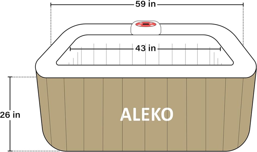ALEKO Inflatable Hot Tub measurements