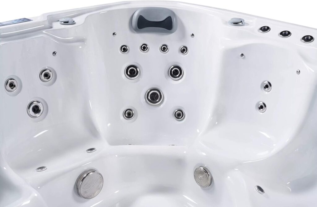 close up of comfort hot tub spa jet performance
