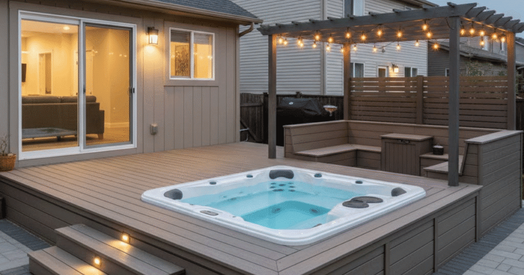 Deck and Patio Ideas for Built-In Hot Tubs