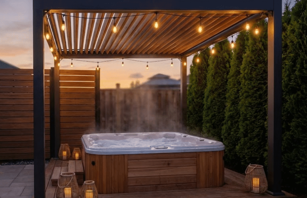 backyard hot tub privacy ideas