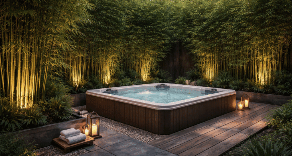 Bamboo for Hot Tub Privacy