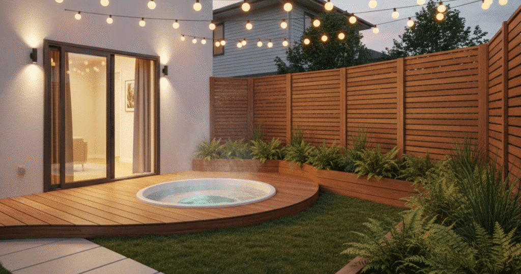 Space-Saving Inground Hot Tub Ideas for Small Yards