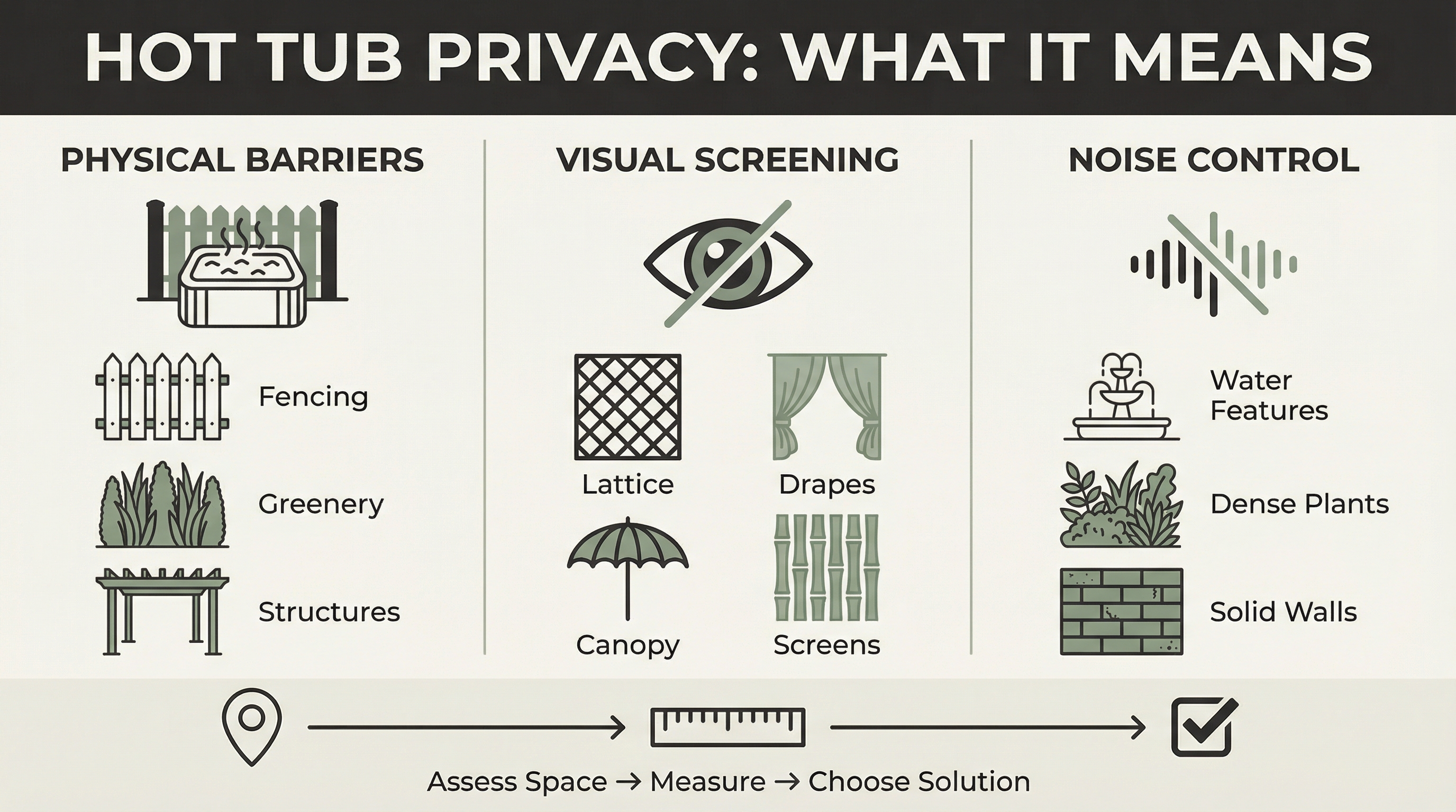 hot tub privacy backyard ideas infographic