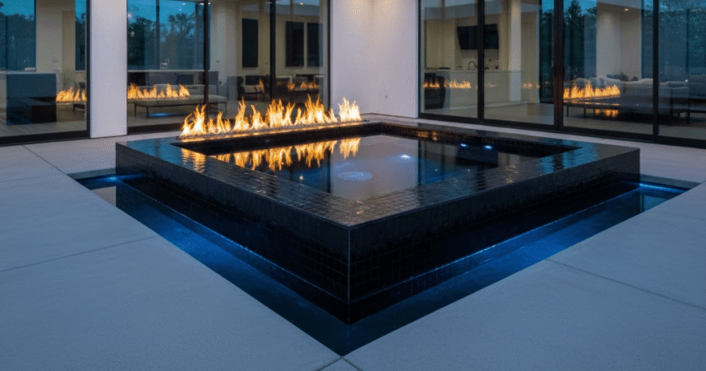 inground hot tub backyard design ideas