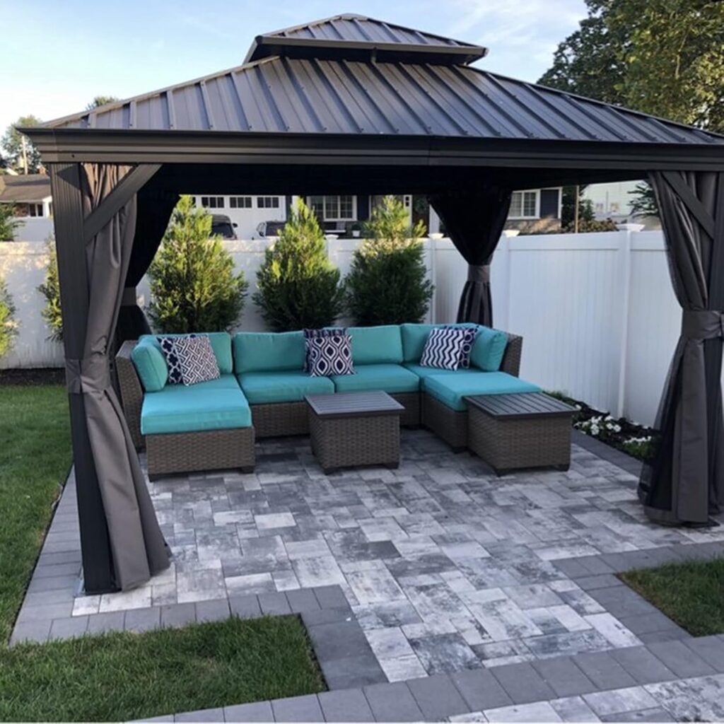 PURPLE LEAF 10' x 12' Permanent Hardtop Gazebo