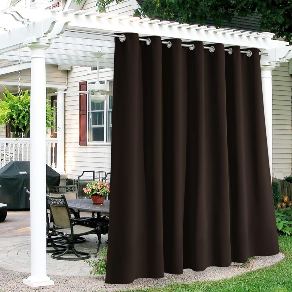 RYB HOME Outdoor Blackout Curtains for hot tub privacy